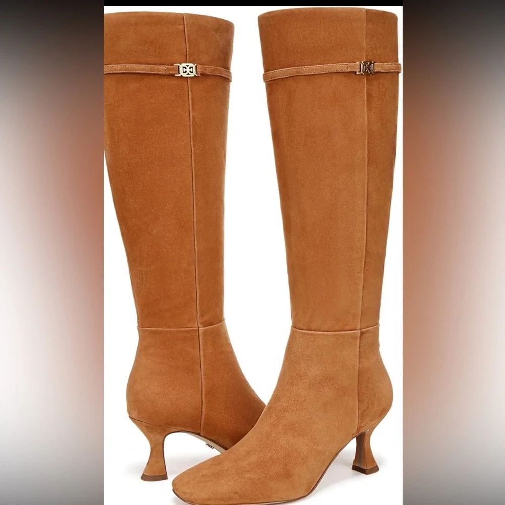 Sam Edelman Tan Over the Knee Boots with Classic Silhouette